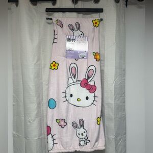 Hello Kitty Pink Bunny Throw Blanket